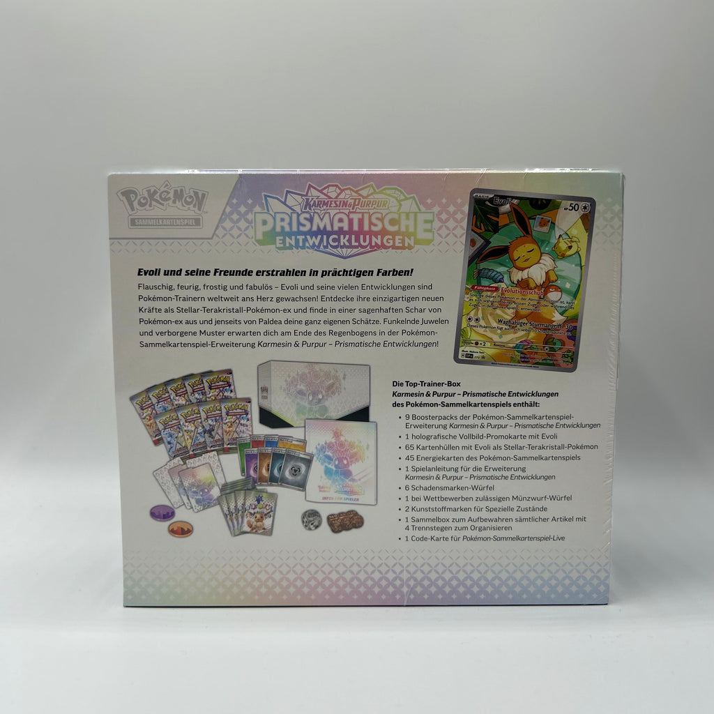 Pokemon Prismatische Entwicklungen Top Trainer Box - DE