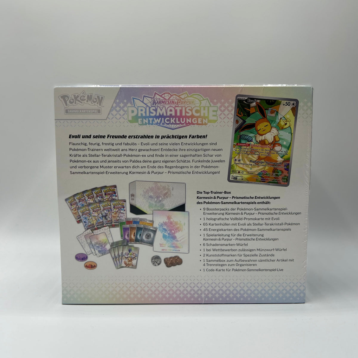 Pokemon Prismatische Entwicklungen Top Trainer Box - DE